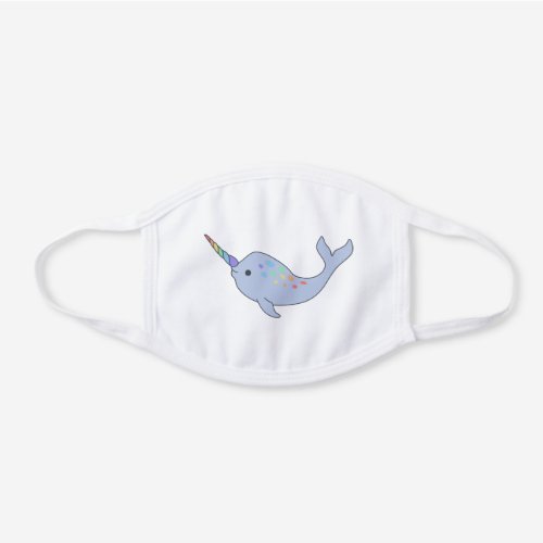 Rainbow Narwhal Cotton Face Mask