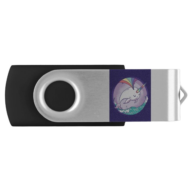Rainbow Narwhal Flash Drive (Front)
