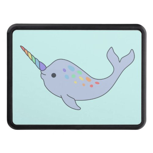 Rainbow Narwhal Hitch Cover