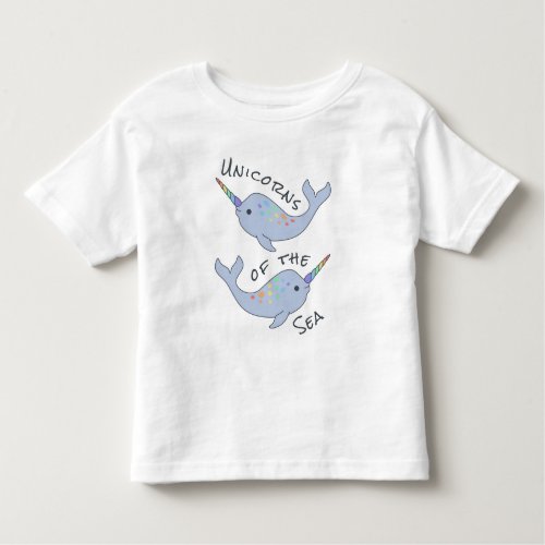 Rainbow Narwhal Sea Unicorn Toddler T_Shirt