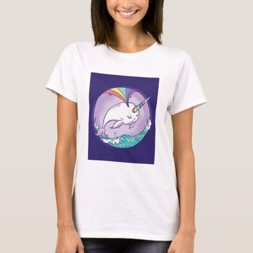 Rainbow Narwhal T_Shirt