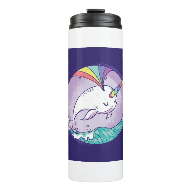 Rainbow Narwhal Thermal Tumbler