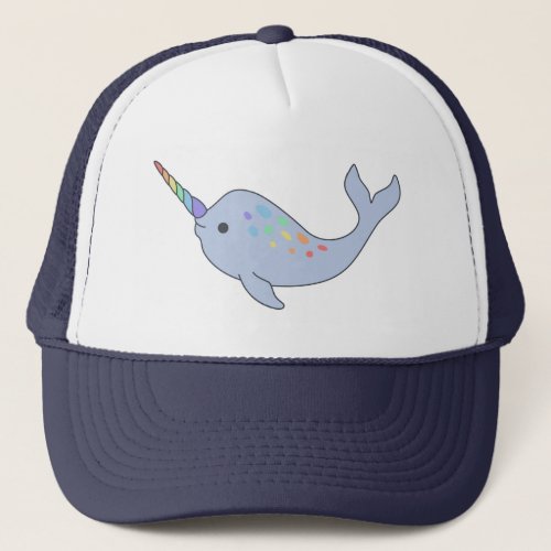 Rainbow Narwhal Trucker Hat