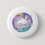 Rainbow Narwhale Button