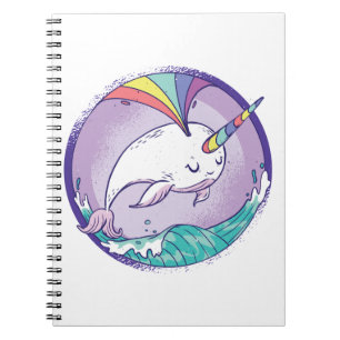 Rainbow Narwhale Notebook