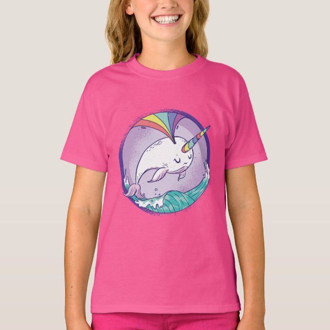 Rainbow Narwhale T-Shirt (Front)