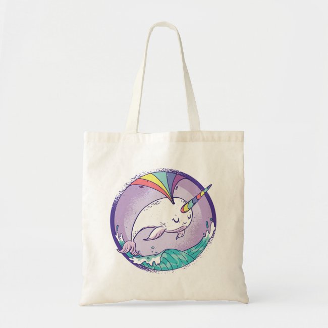 Rainbow Narwhale Tote Bag