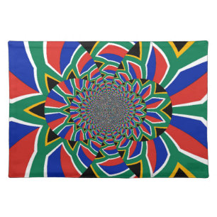 Rainbow Nation: Vibrant South Africa Art Print Cloth Placemat