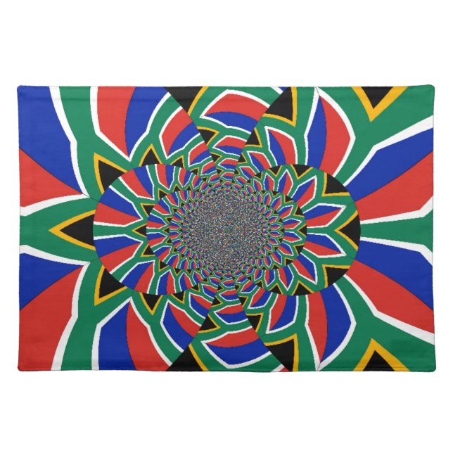 Rainbow Nation: Vibrant South Africa Art Print Cloth Placemat (Front)