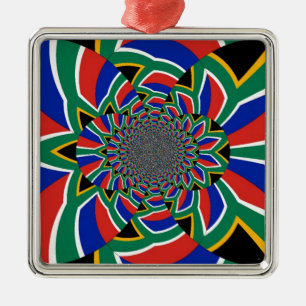 Rainbow Nation: Vibrant South Africa Art Print Metal Ornament