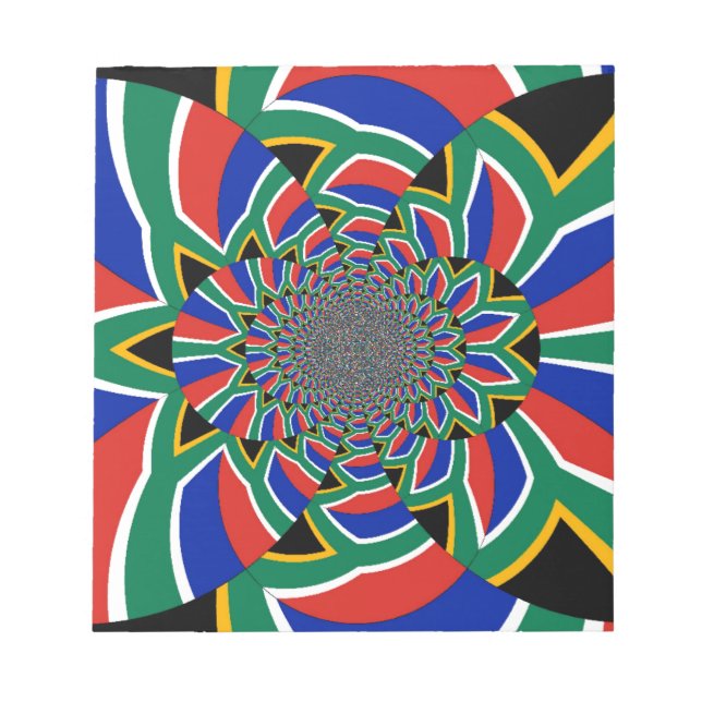 Rainbow Nation: Vibrant South Africa Art Print Notepad (Front)
