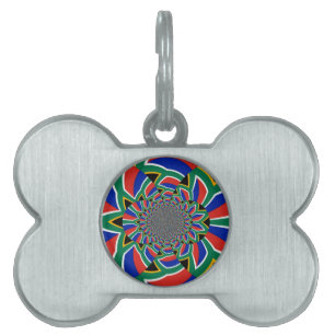 Rainbow Nation: Vibrant South Africa Art Print Pet Tag