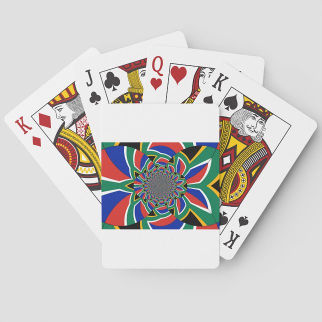 Rainbow Nation: Vibrant South Africa Art Print Poker Cards (Back)