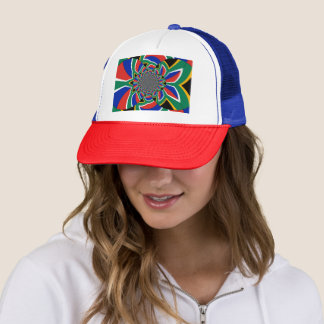 Rainbow Nation: Vibrant South Africa Art Print Trucker Hat