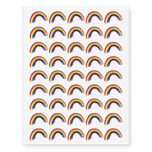 Rainbow Nature Pride Design Temporary Tattoos