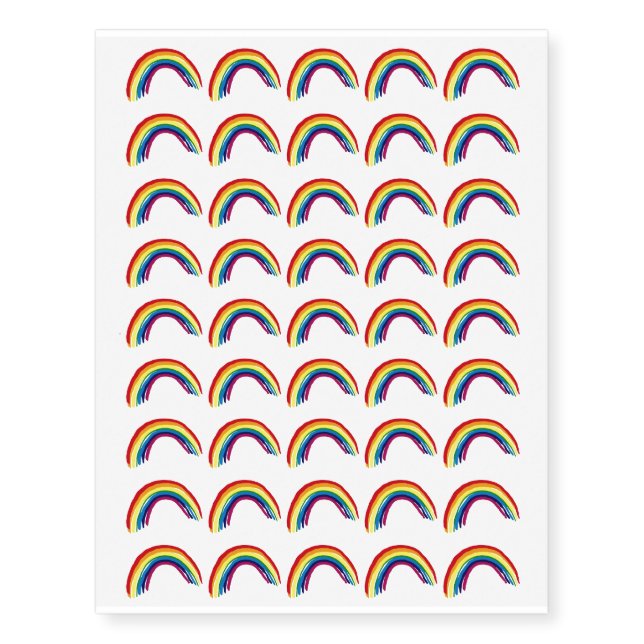 Rainbow Nature Pride Design Temporary Tattoos (Front)