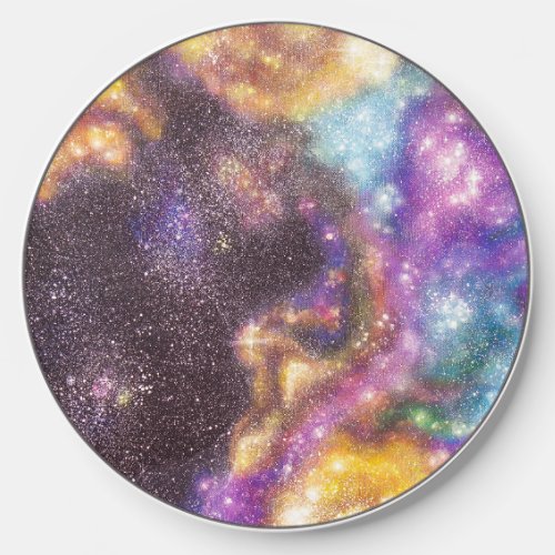 Rainbow Nebula Galaxy Painting Wireless Charger