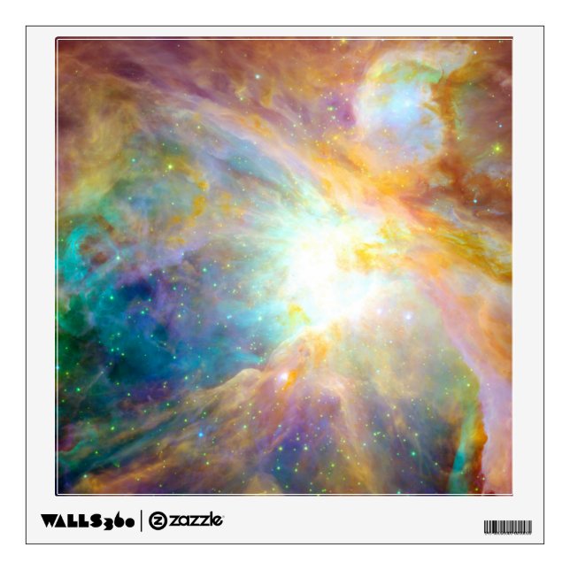 Rainbow Nebula Wall Sticker (Front)