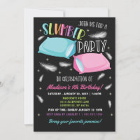 12 Personalized Custom Girl Girls Slumber Party Sleepover Birthday  Invitations