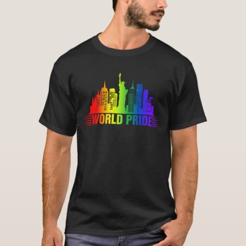 Rainbow New York City LGBT T_Shirt