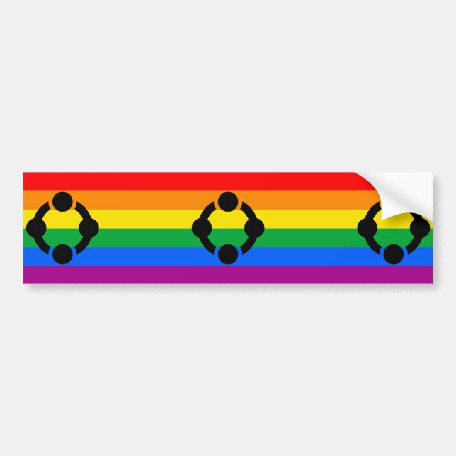 Rainbow Niche Pride Flag Bumper Sticker (Front)