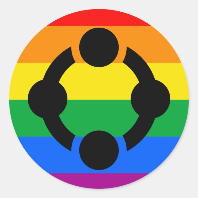 Rainbow Niche Pride Flag Classic Round Sticker (Front)