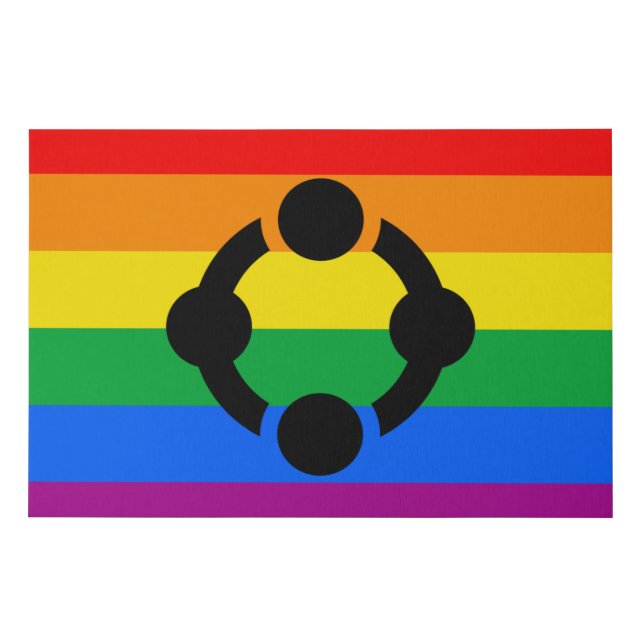 Rainbow Niche Pride Flag Faux Canvas Print (Front)