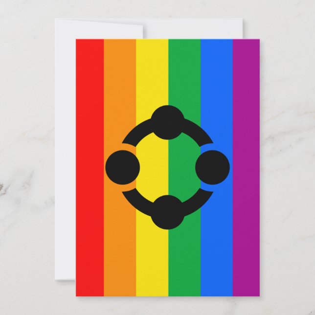 Rainbow Niche Pride Flag Holiday Card (Front)