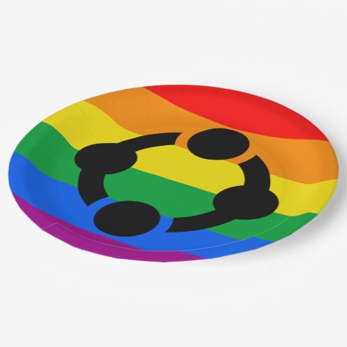 Rainbow Niche Pride Flag Paper Plates