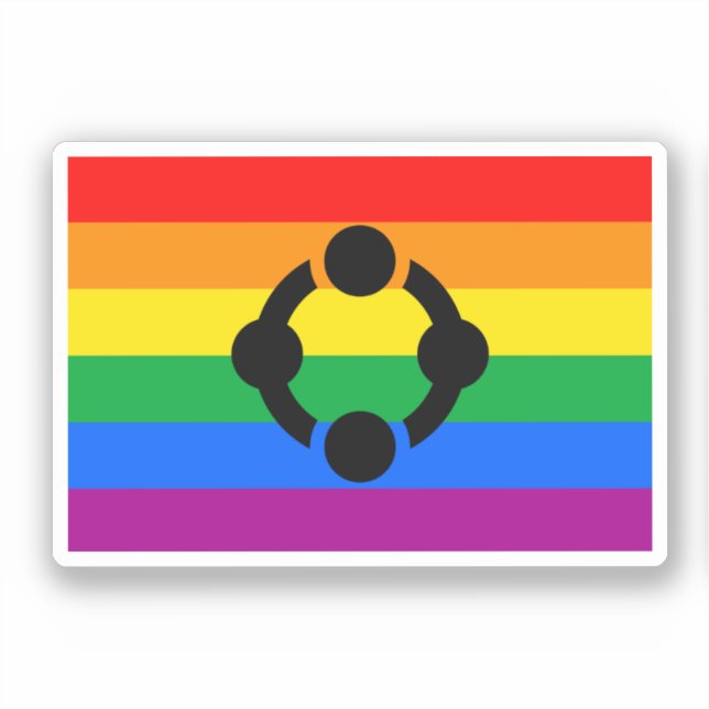 Rainbow Niche Pride Flag Sticker (Front)