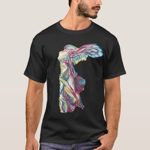 Rainbow Nike of Samothrace Sculpture  Art History  T_Shirt