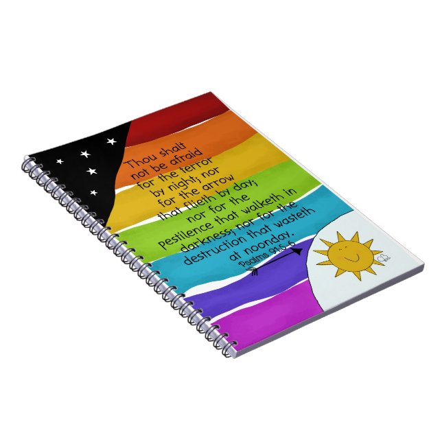 Rainbow Nite and Day Psalms 91: 5-6 Notebook (Right Side)