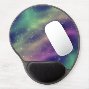 rainbow northern lights : gel mouse pad