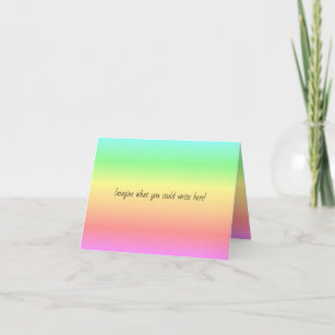 Rainbow note card