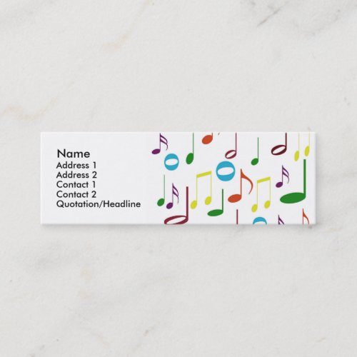 Colorful Notes Profile Card Business Cards