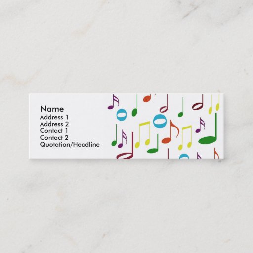 Customizable Colorful Notes Profile Card Business Cards