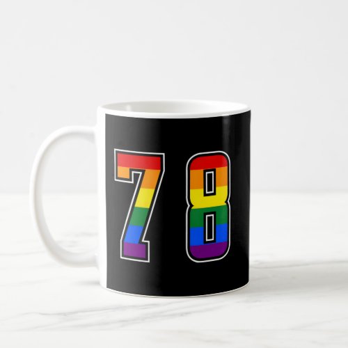 Rainbow Number 78 Team Junior Numbered Uniform Coffee Mug