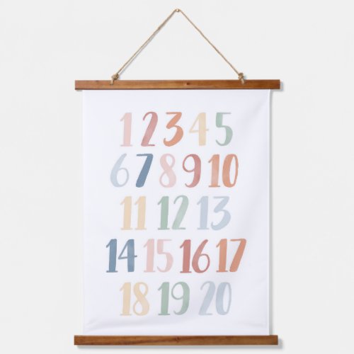 Rainbow Numbers 1_20 Classroom Decor Hanging Tapestry