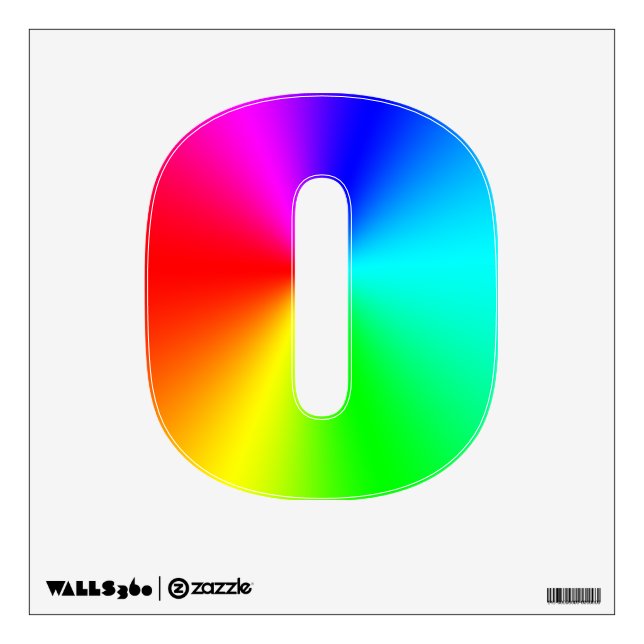 Rainbow O Wall Decal (Front)