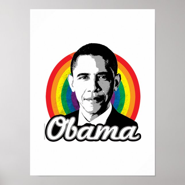 Rainbow Obama - LGBT Politics - Poster (Front)
