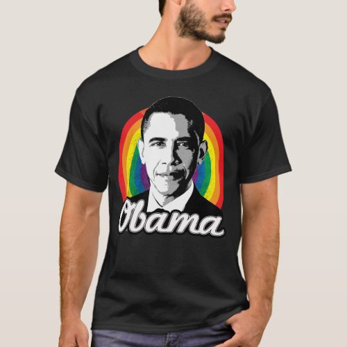 Rainbow Obama T_Shirt