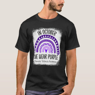 Rainbow October We Wear Purple Domestic Violence A T-Shirt