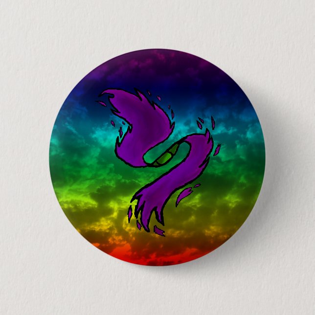 Rainbow Oddity Pinback Button (Front)