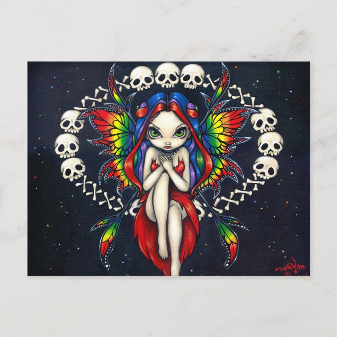 "Rainbow of Bones" Postcard Zazzle