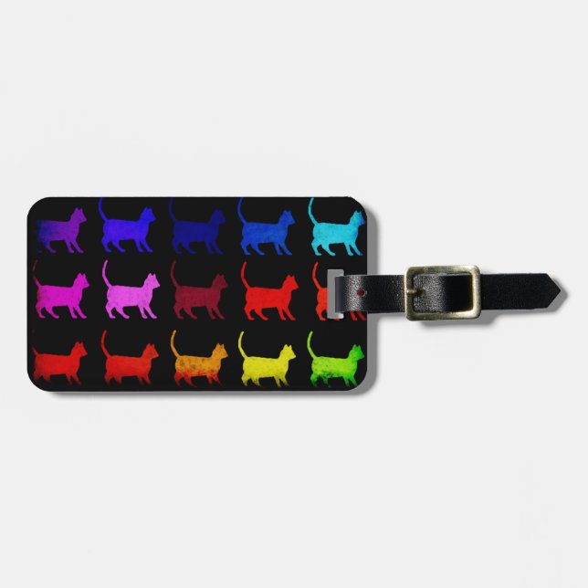 Rainbow Of Cats Luggage Tag (Front Horizontal)