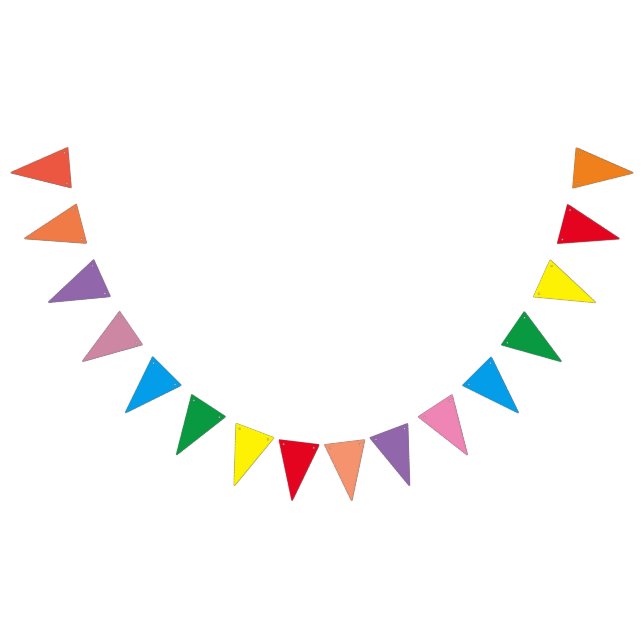 Rainbow of Color Bunting Flags (All)