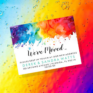 rainbow of color Change of address we've moved Flyer