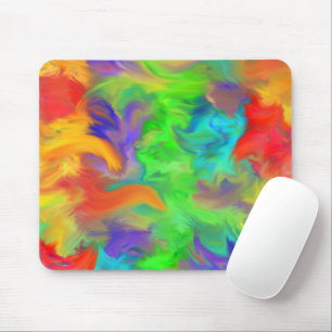 Rainbow of Color Flames Mouse Pad