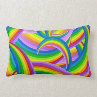 Rainbow of Color Lumbar Pillow