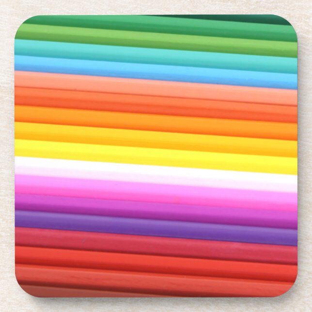 Rainbow of Colored Pencils.png Coaster (Front)
